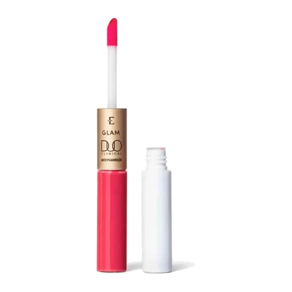 Batom Líquido Eudora Glam Duo Clinical Micropigmentação Balm Preenchedor e Batom Matte Pink Único