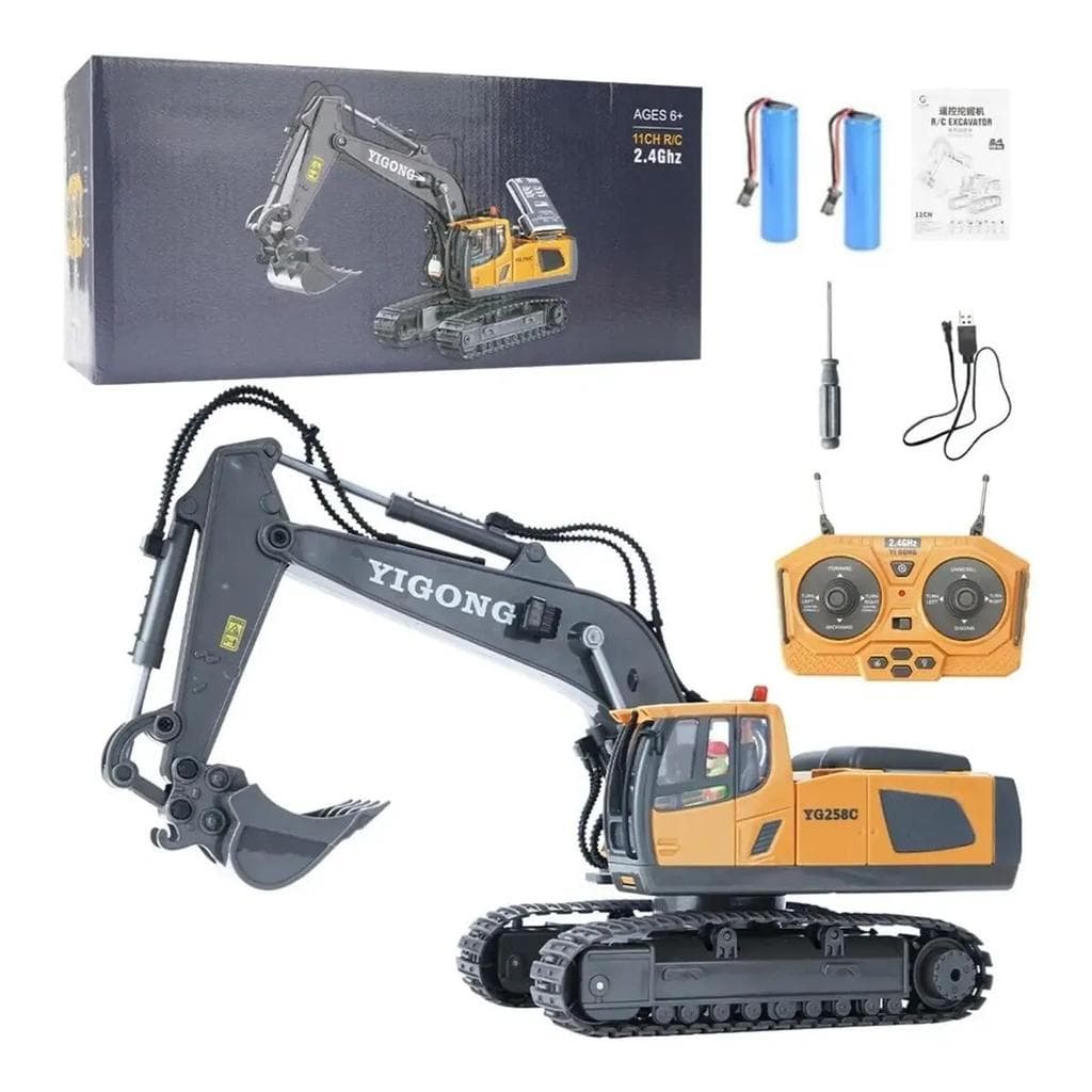 Carrinho De Controle Remoto 11 Canais Trator Rc 2 Baterias