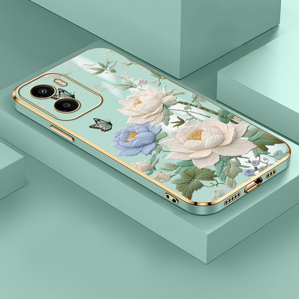 Capa Para Motorola Moto G05 Case Borda Dourada Anti-Impacto Capinha De Celular DD 1916