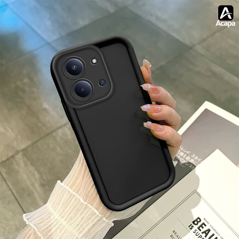 Capinha Para Xiaomi Redmi 15C 4G Capa De Celular Macio Silicone Preta Proteção Case BTY 5000