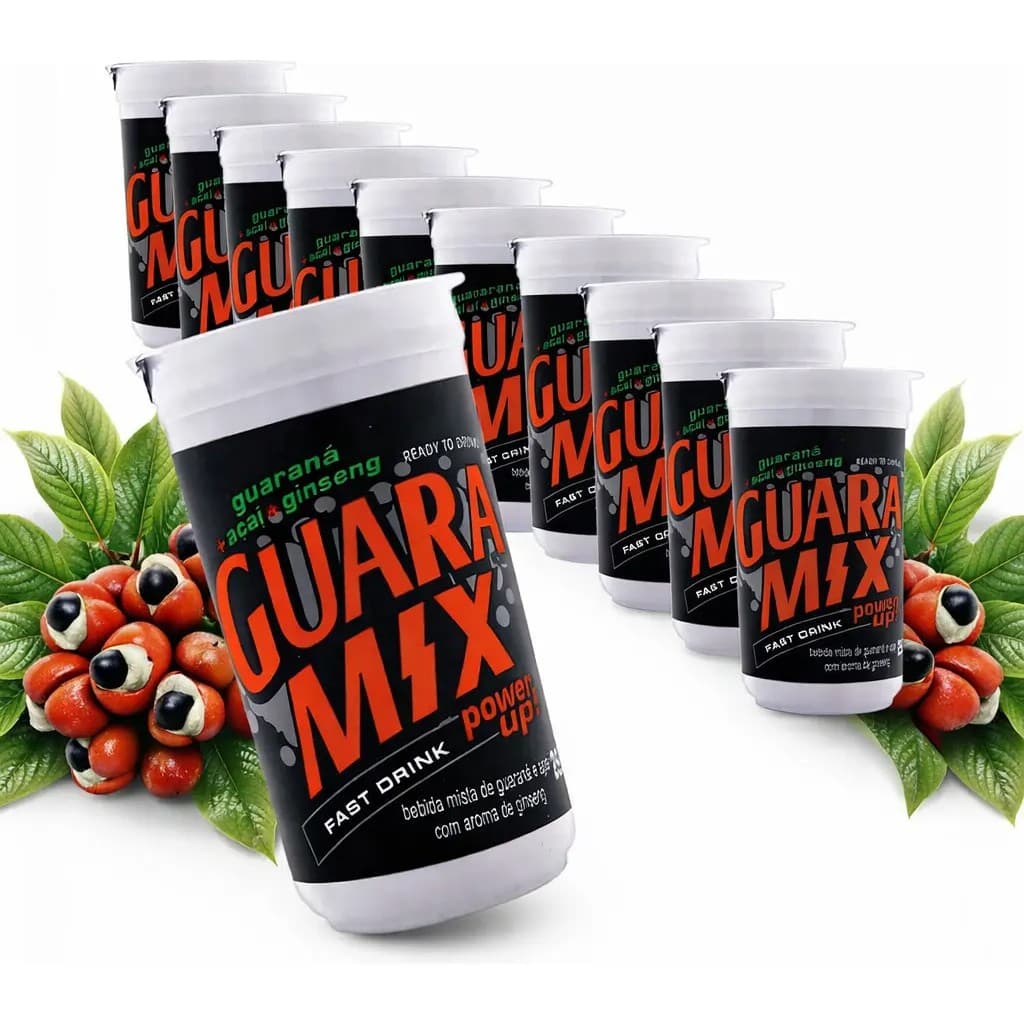 Bebida Energetica Guaramix Açaí, Guaraná E Ginseng Kit 10 Unidades