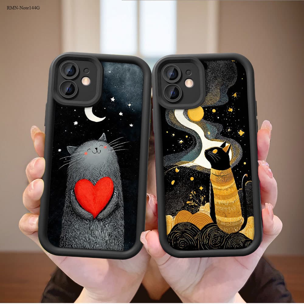 Capinha Gato Fofa Para Xiaomi Redmi Note 15 14 13 12 12S Pro Plus 4G 5G Capa de Celular Macia TY8159