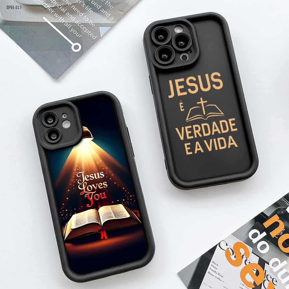 Capinha Jesus Para iPhone 17 17E 16 16E 15 14 13 12 11 X XS XR 7 8 SE Pro Max Plus Capa De Celular Case TYB8612