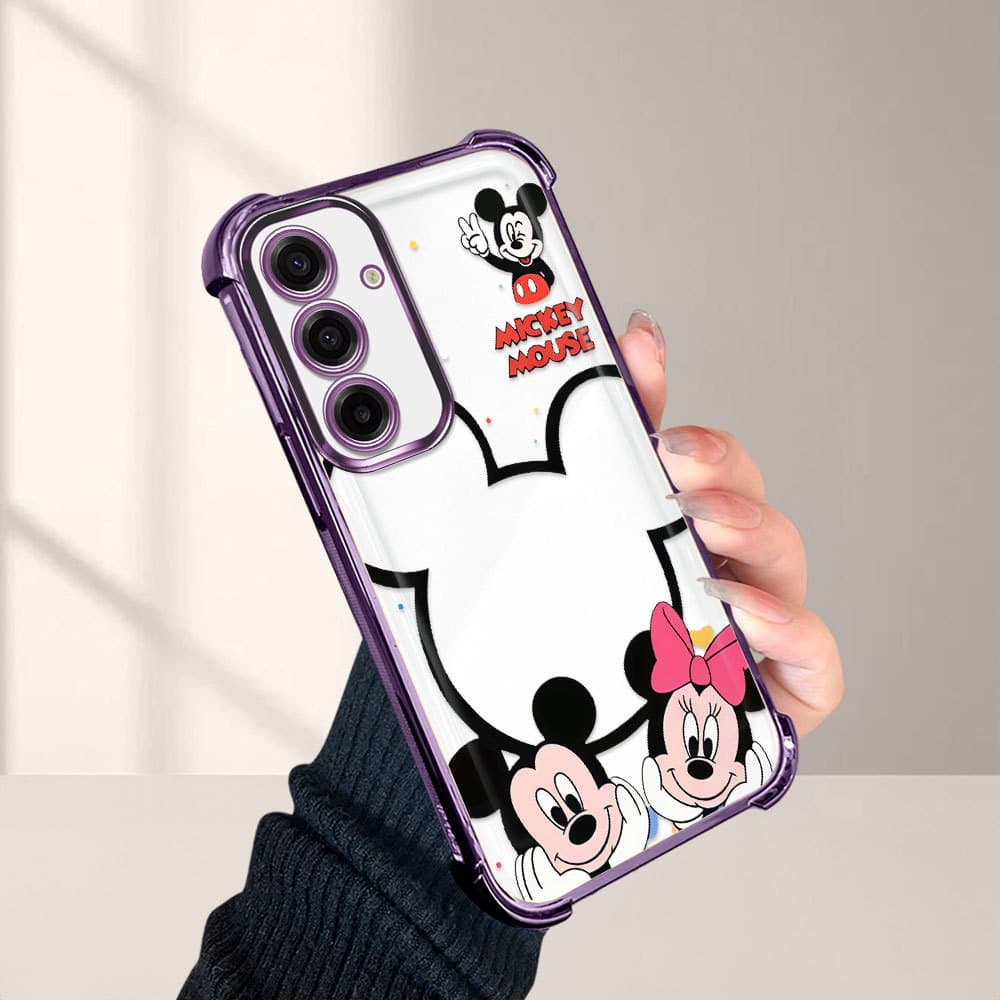 Capinha Anti-Queda Transparente Para Samsung Galaxy A17 4G 5G Capa De Celular Macia Mickey FS0944