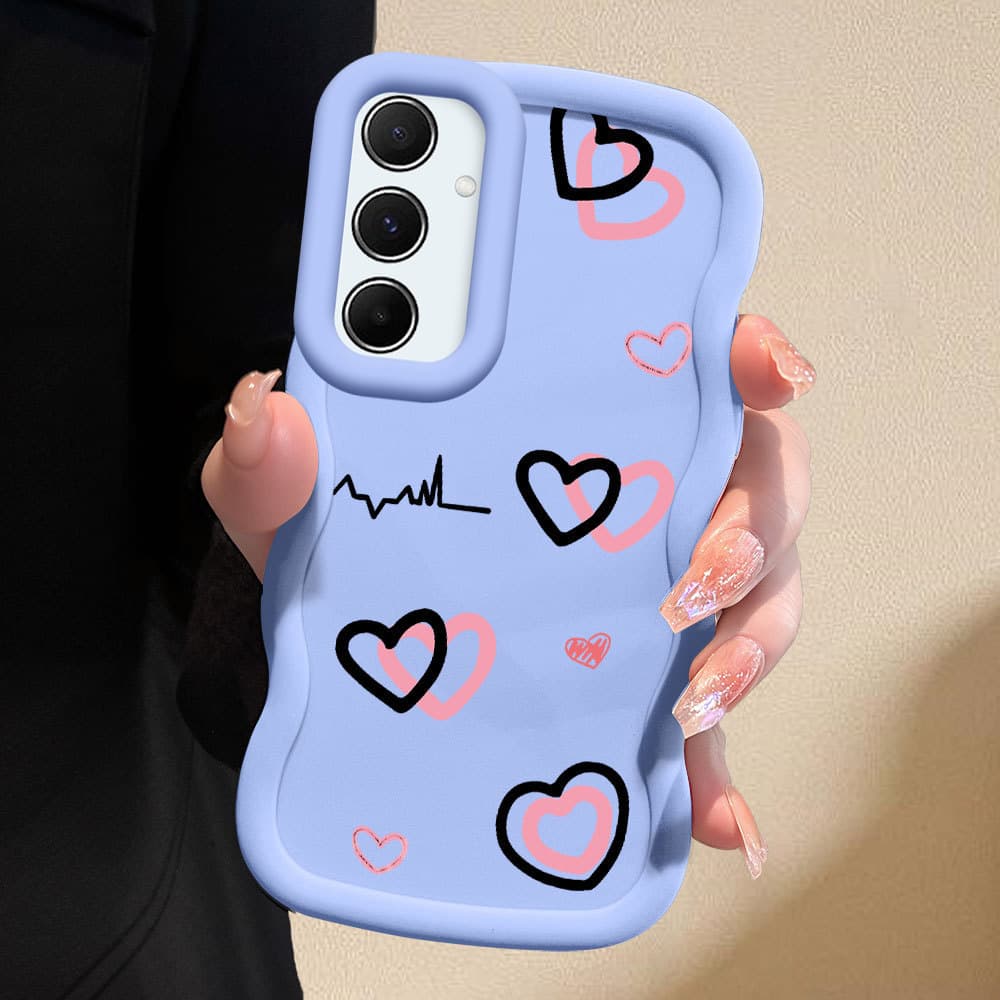 Capa Coração Para Samsung Galaxy A55 5G Capinha Macia De Silicone Celular 0208 MKL