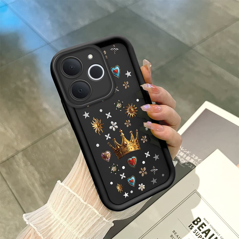 Capinha De Celular Silicone Macio Para Realme Note 70 70T Capa Protetora Preto Case 7569 TYB