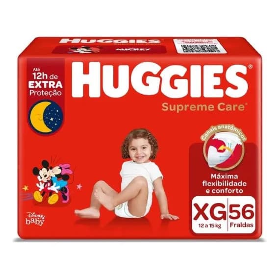 Fralda Descartável Máxima Proteção Xg 56 Fraldas -