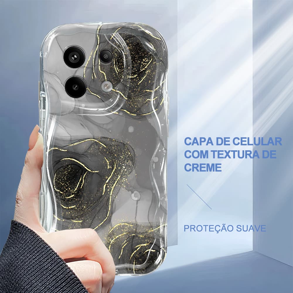Capa Para Xiaomi Redmi Note 13 Pro 5G Capinha De Silicone Macia Protetora Celular Com Textura Ondulada 3332 Case NYW