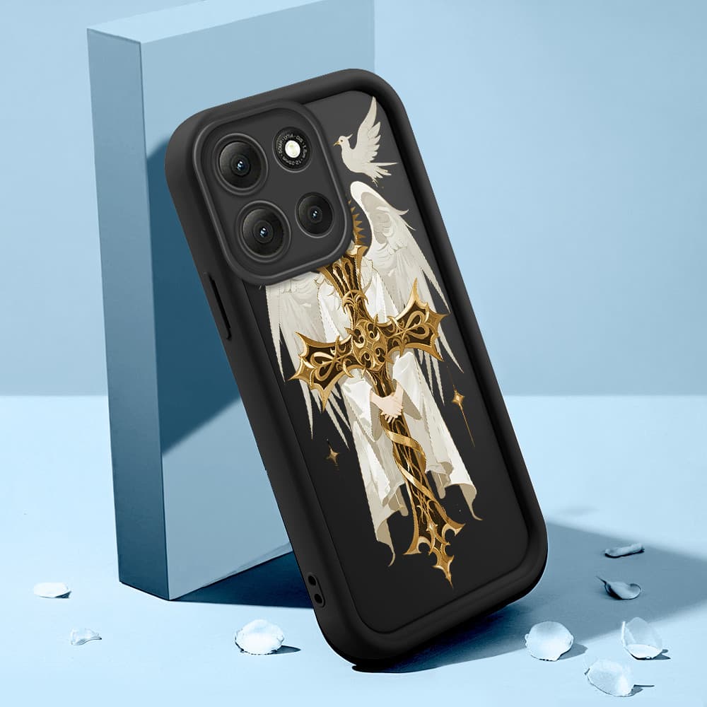 Capinha De Celular Silicone Macio Para Motorola Moto G86 5G Capa Protetora Preto Case 7036 TYB