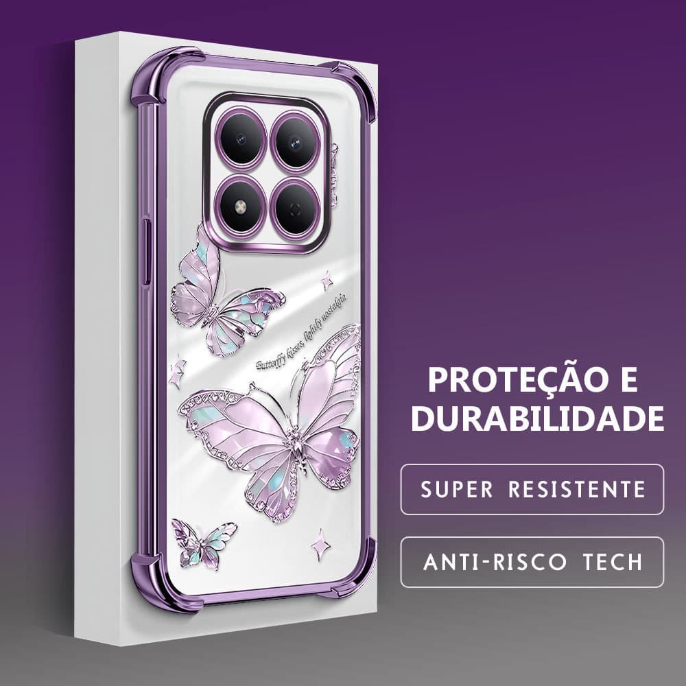 Capinha Anti-Queda Transparente Para Xiaomi Redmi Note 15 Pro 5G Capa De Celular Macia Estampada Case FS1216