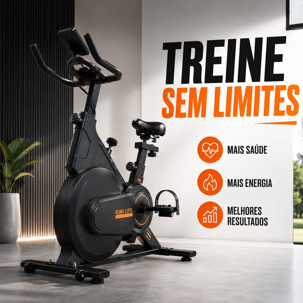 Bicicleta Spinning Ergométrica Profissional Silenciosa Academia Casa Suporta 150kg