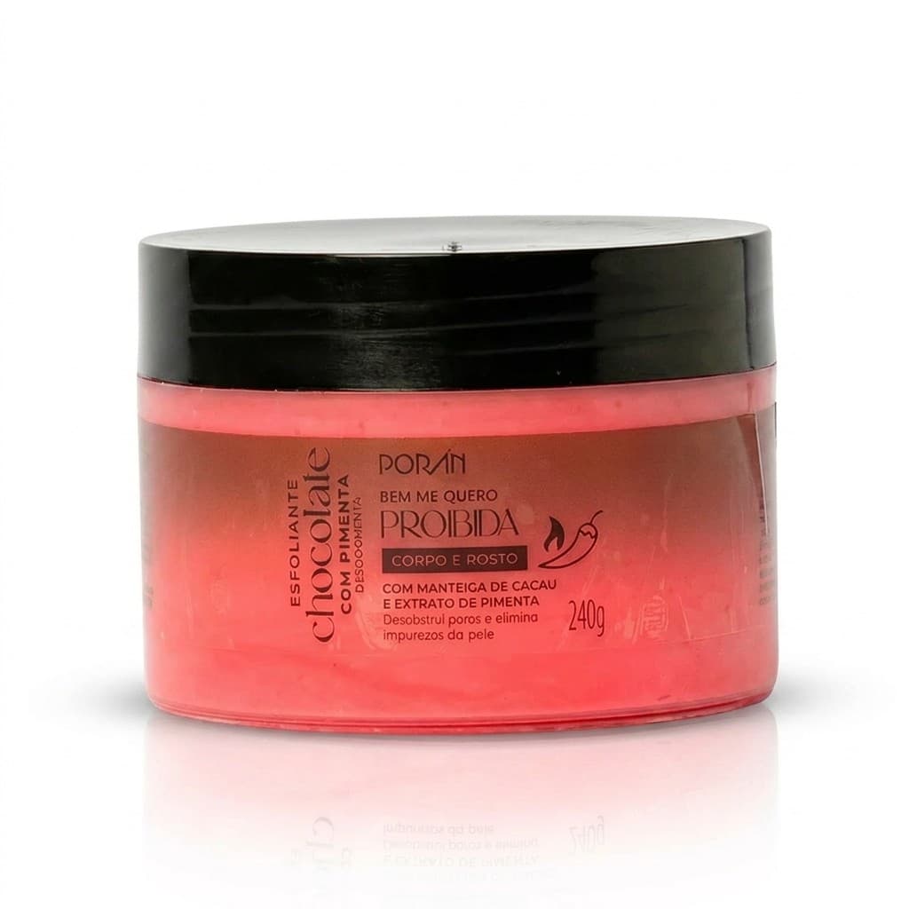 Esfoliante Rosto E Corpo Poran 240g Limpeza Facial Cravos Foliculite Vegano Skincare Anti Idade Pele