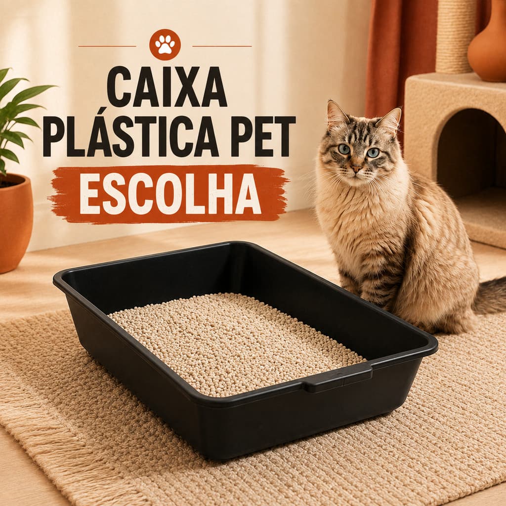 Caixa de Areia para Gatos Bandeja Sanitária Grande - Escolha o Kit
