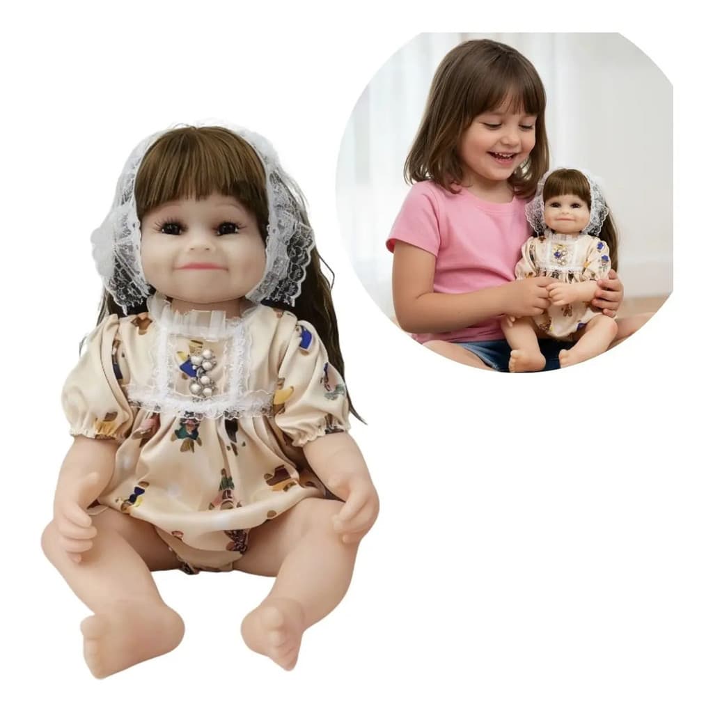 Boneca Vinil Infantil Corpo Articulado 54cm - BW417 Importway BW417