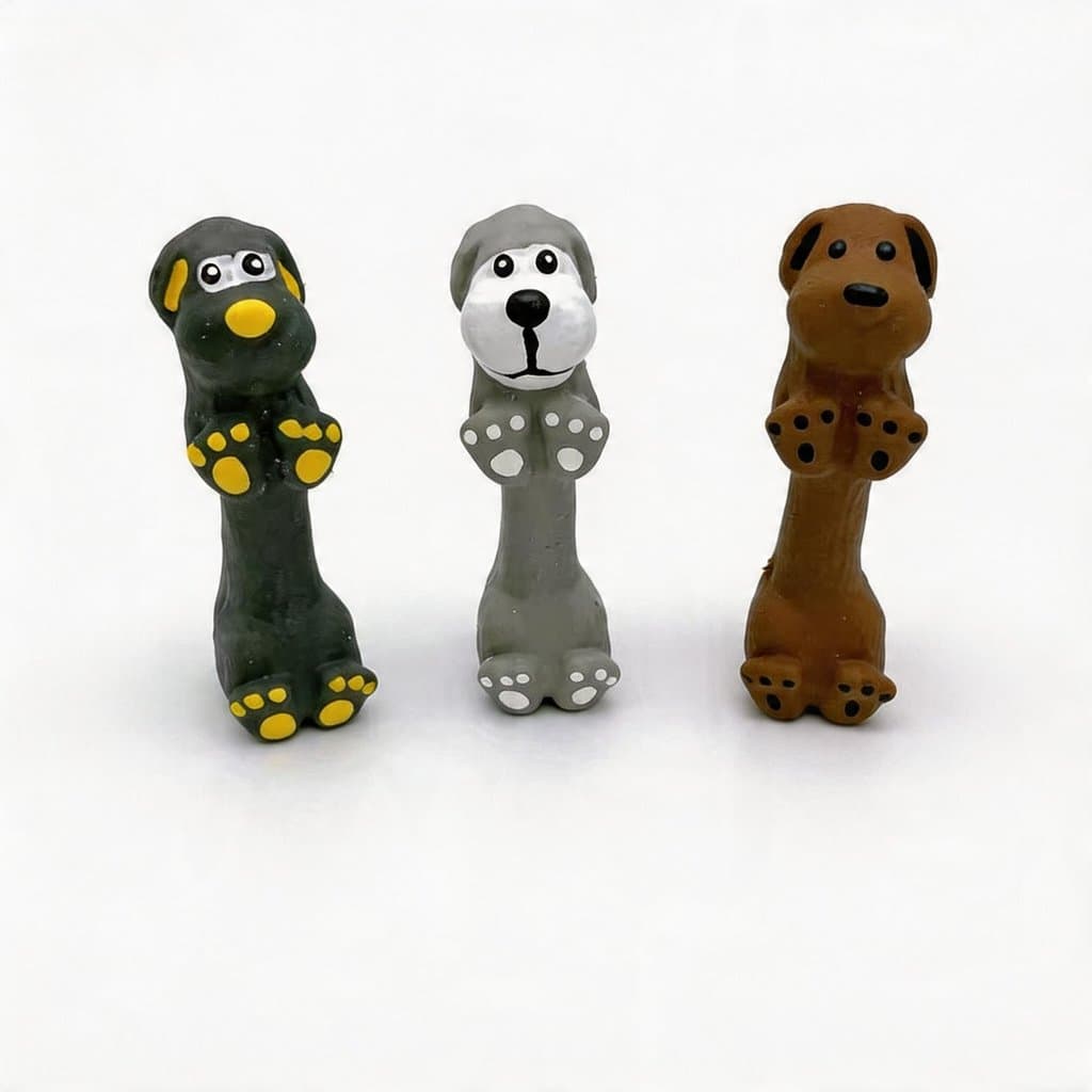 Brinquedo para Cachorros com Som, Formato de Cachorro Fofo, Resistente ao Roedor, 12.8cm x 3.5cm