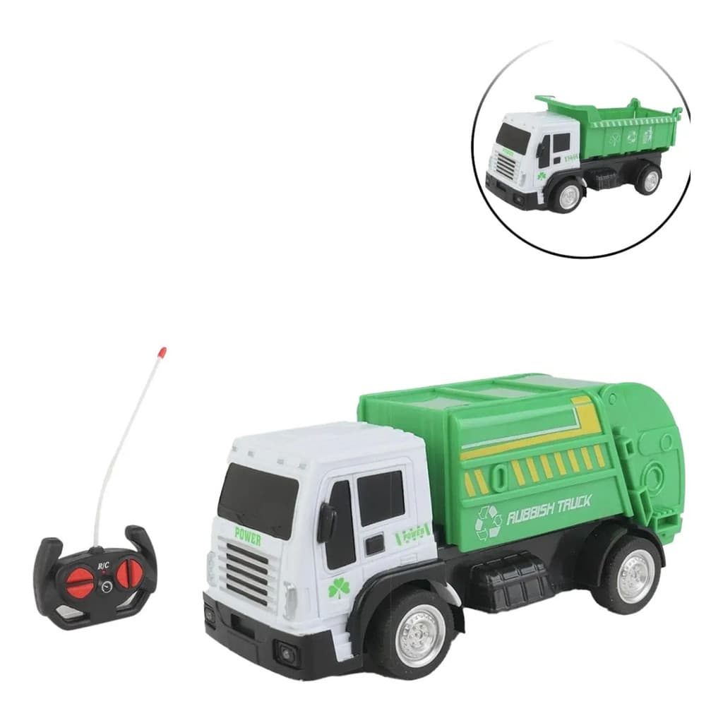 Carrinho Caminhão De Lixo Reciclagem Controle Remoto De 36cm