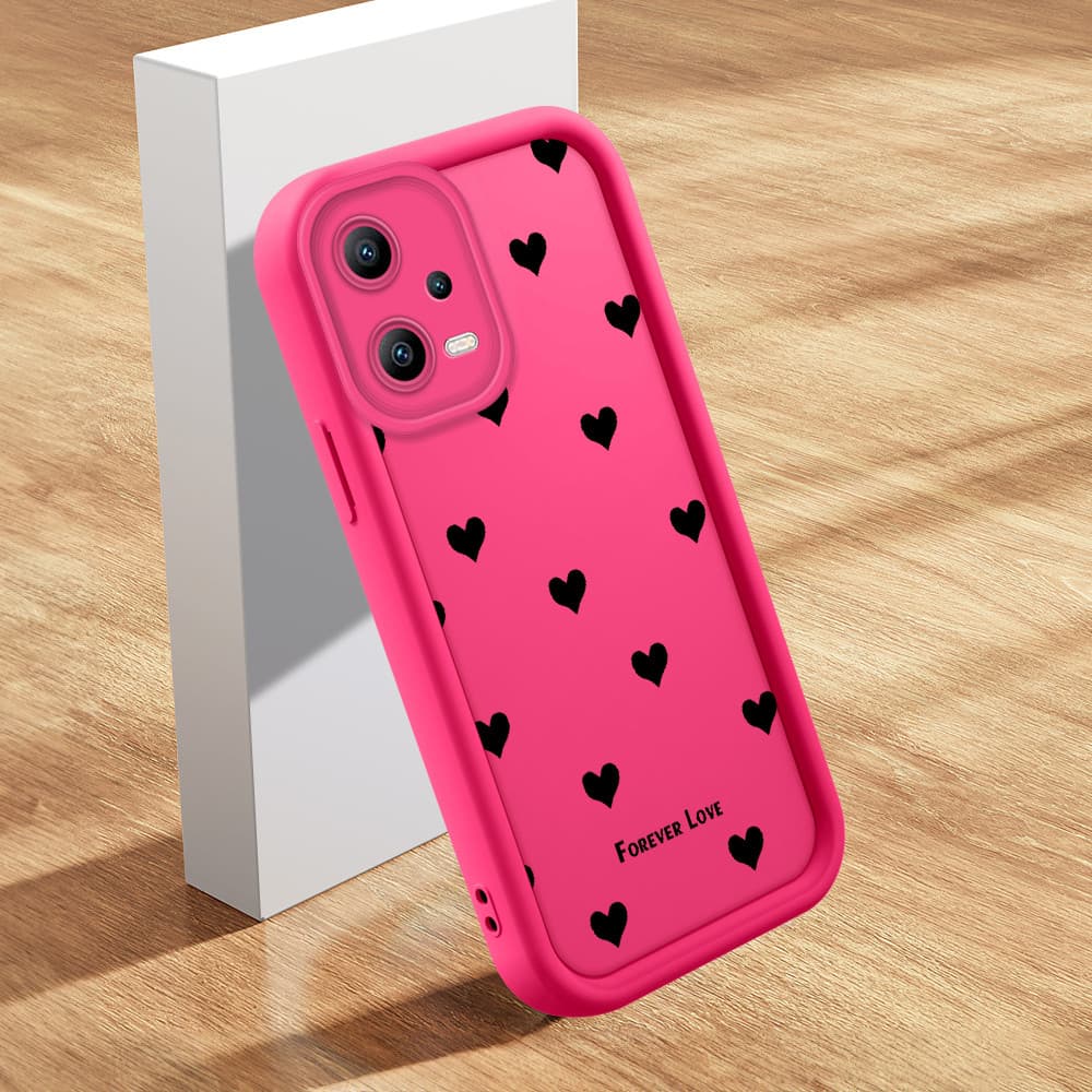 Capa De Celular Anti Choque Para Xiaomi Poco X5 Redmi Note 12 5G Capinha Macia Silicone Coração TY 2360