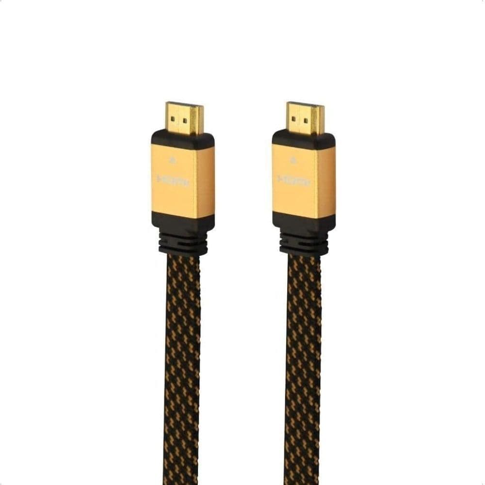 Cabo De Vídeo HDMI 1.4 3D 1080p 1.8m Banhado A Ouro Design Flat Super Fino Para Monitor Gamer