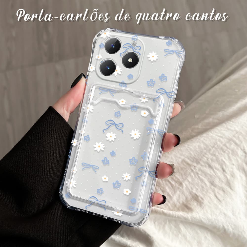Capinha Porta-Cartões Para Realme C61 C63 Narzo N63 Capa De Celular Anti-choque Macia Case KB 6123