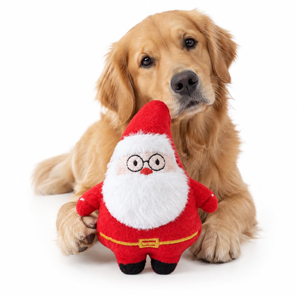 Brinquedo Papai Noel de Pelúcia para Cachorro