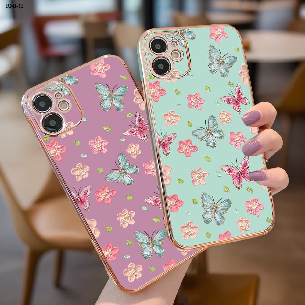 Capinha Borboleta Para Xiaomi Redmi 15C 13C 14C 12C 12 4G Capa De Celular Case DD1698