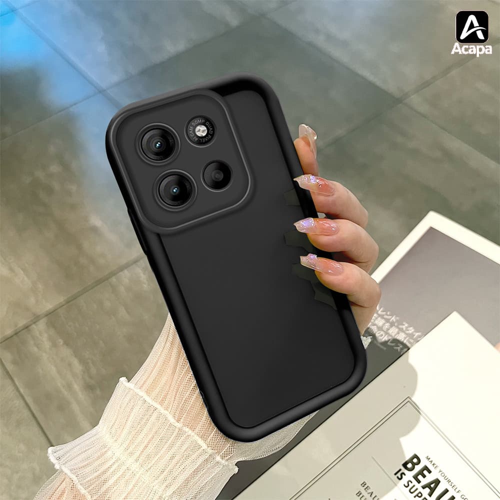 Capinha Para Motorola Moto G15 Capa De Celular Macio Silicone Preta Proteção Case BTY 5000