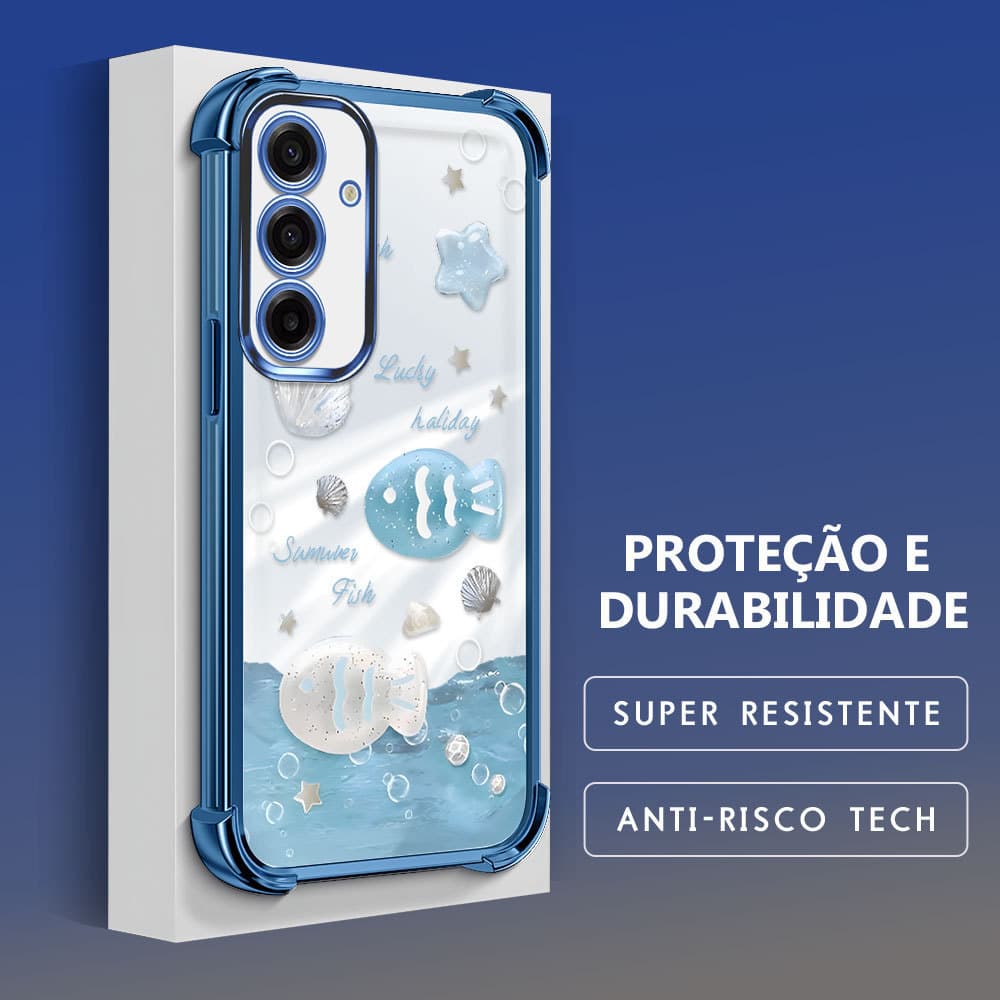 Capinha Anti-Queda Transparente Para Samsung Galaxy A17 4G 5G Capa De Celular Macia Desenho FS1053