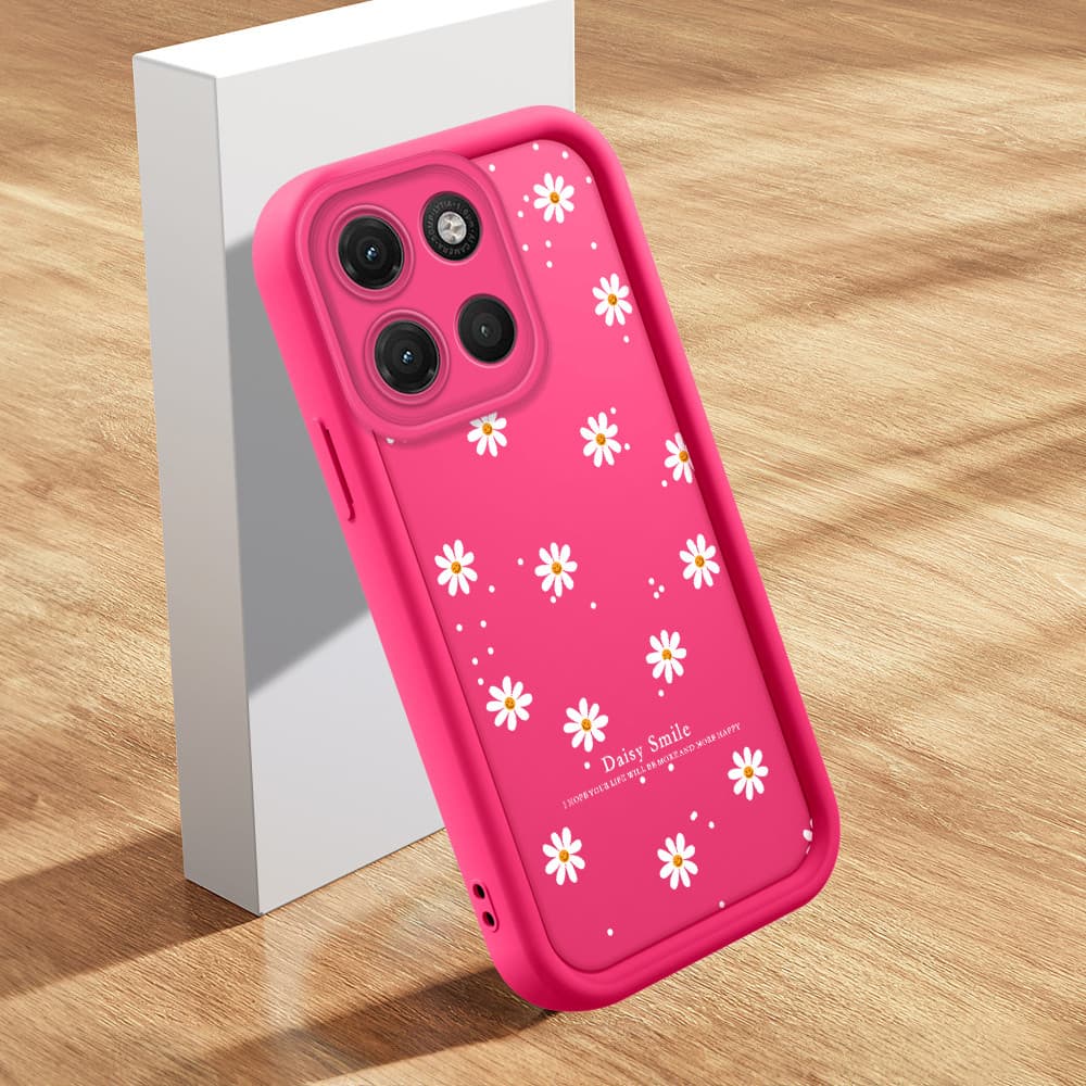 Capa De Celular Anti Choque Para Motorola Moto G17 Capinha Macia Silicone Flores TY 2347
