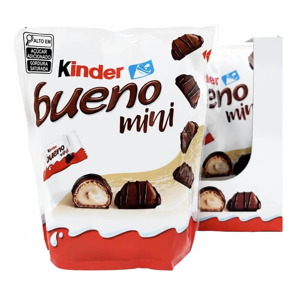 Kinder Bueno Mini 108g Chocolate ao Leite Wafer Recheio de Avelã Ferrero Original Importado