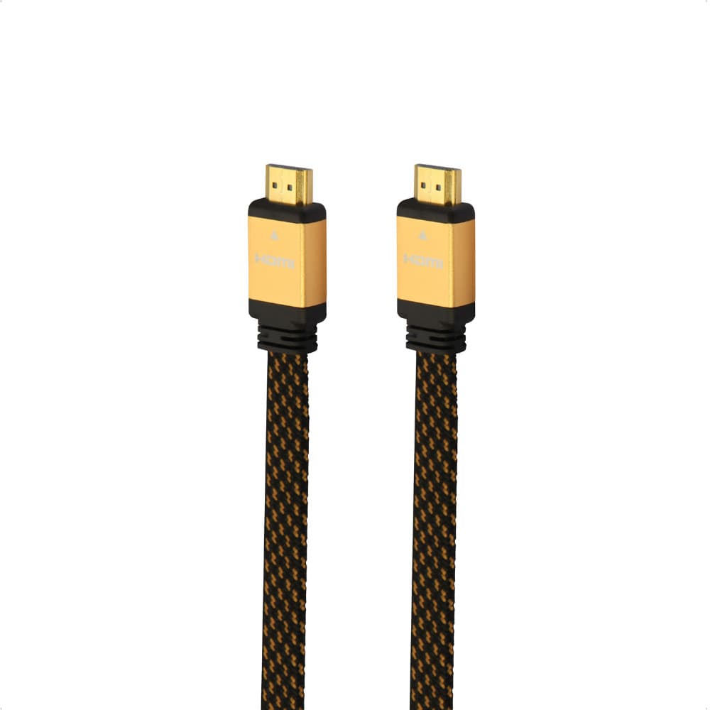 Cabo De Vídeo HDMI 1.4 3D 1080p 3m Banhado A Ouro Design Flat Super Fino Para Monitor Gamer