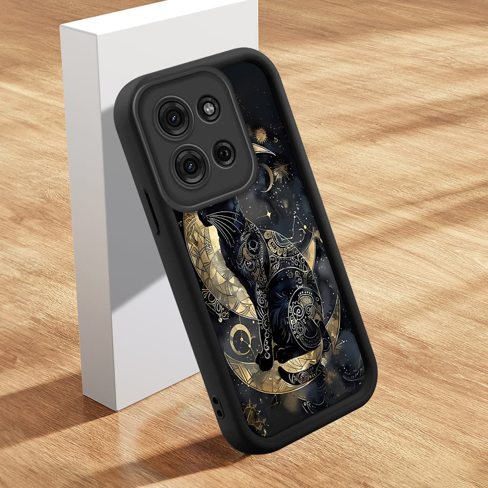 Capinha Macia Silicone Protetora Preta Case Para Motorola Moto G75 5G Capa De Celular BTY 7809