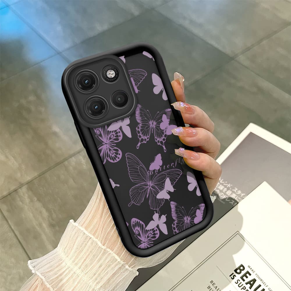 Capinha Para Motorola Moto G17 Capa De Celular Macia Silicone Protetora Preta Case BTY 6375