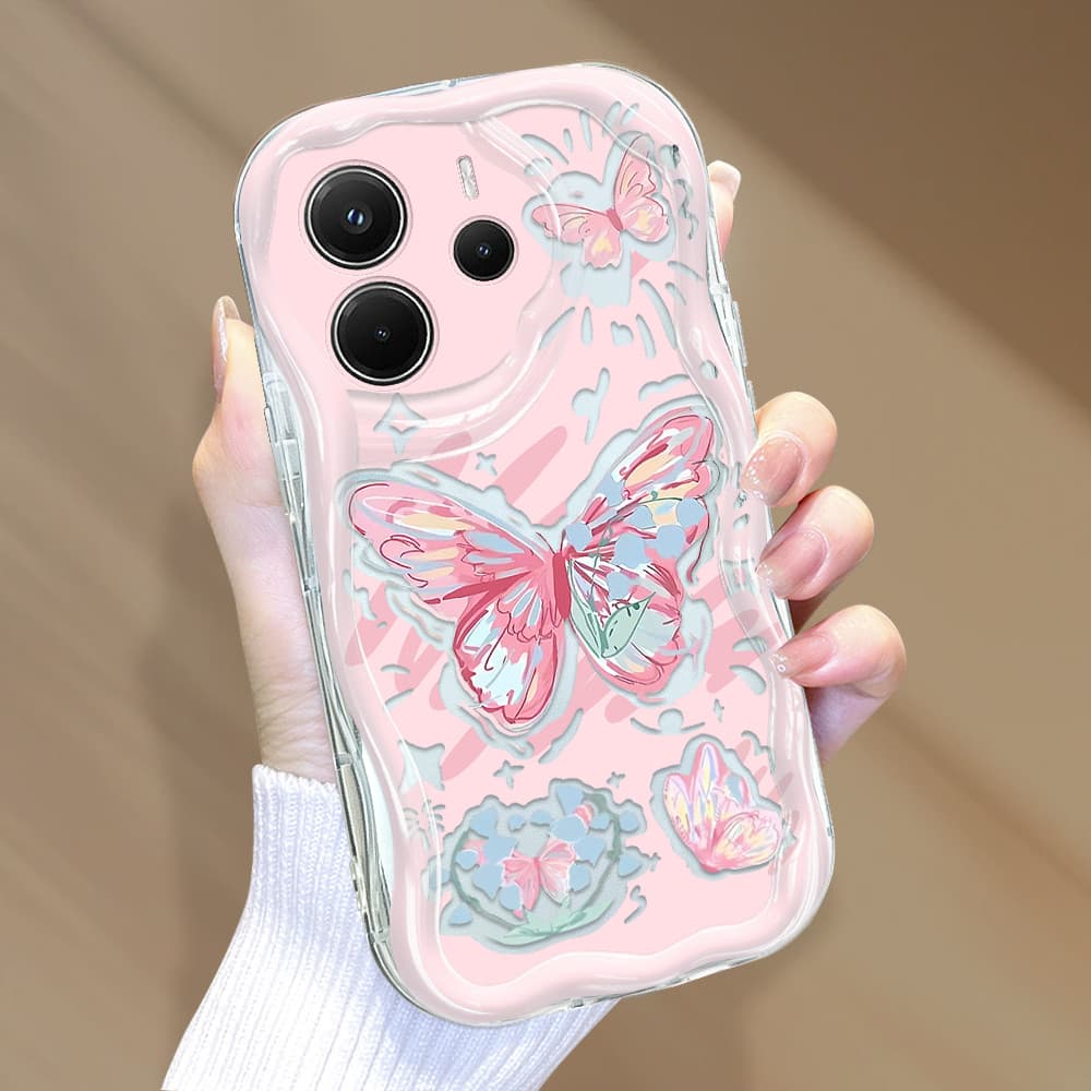 Capa Para Xiaomi Redmi Note 14 4G Capinha De Silicone Macia Protetora Celular Com Textura Ondulada 3356 Case NYW