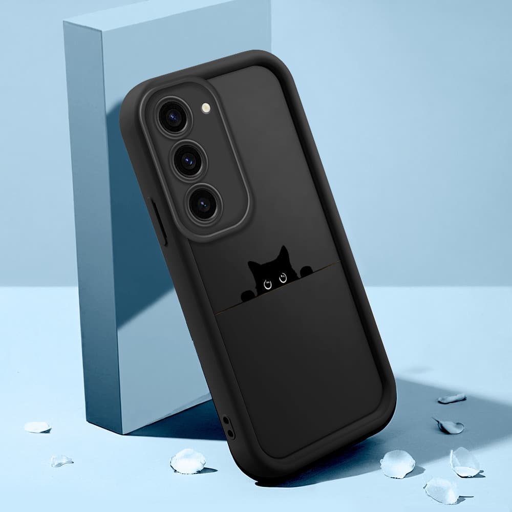 Capinha Macia Silicone Protetora Preta Case Para Samsung Galaxy S23 5G Capa De Celular BTY 7934