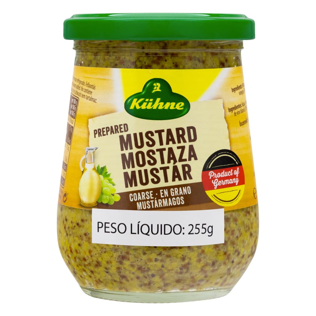 Mostarda com Grãos Sabor Especial e Irresistível 255g