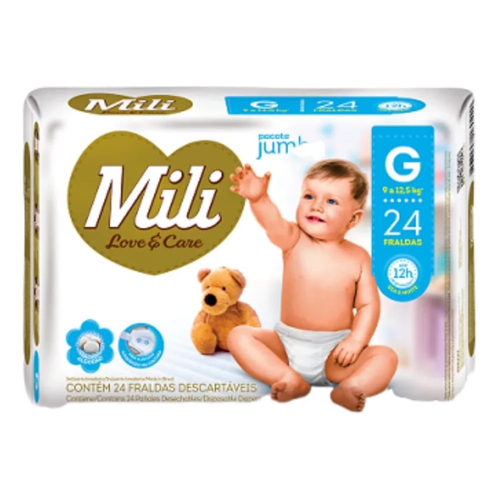 Fralda Descartável Jumbo G 24 Fraldas Proteção E Conforto -