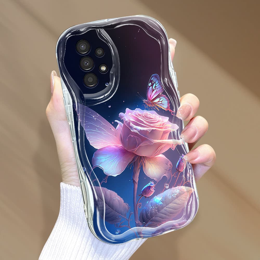 Capa Para Samsung Galaxy A13 4G Capinha De Silicone Macia Protetora Celular Com Textura Ondulada 3308 Case NYW