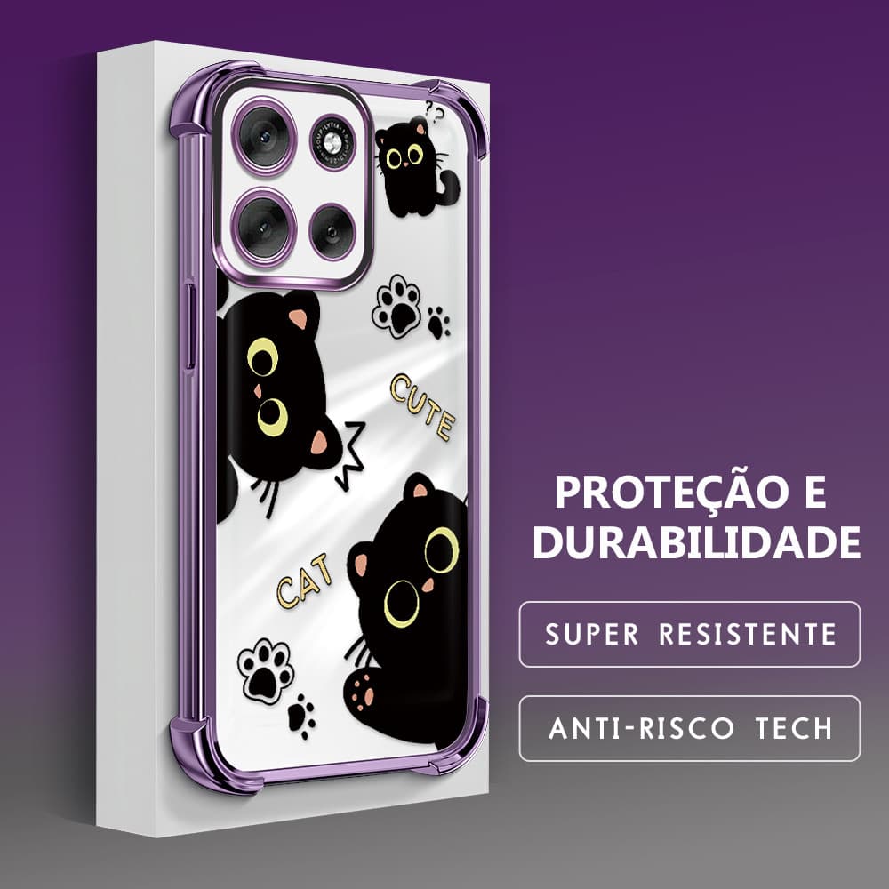 Capa Para Motorola Moto G56 5G Capinha De Celular Macia Case Transparente Anti Choque TPU Normal Caso 0490 FS