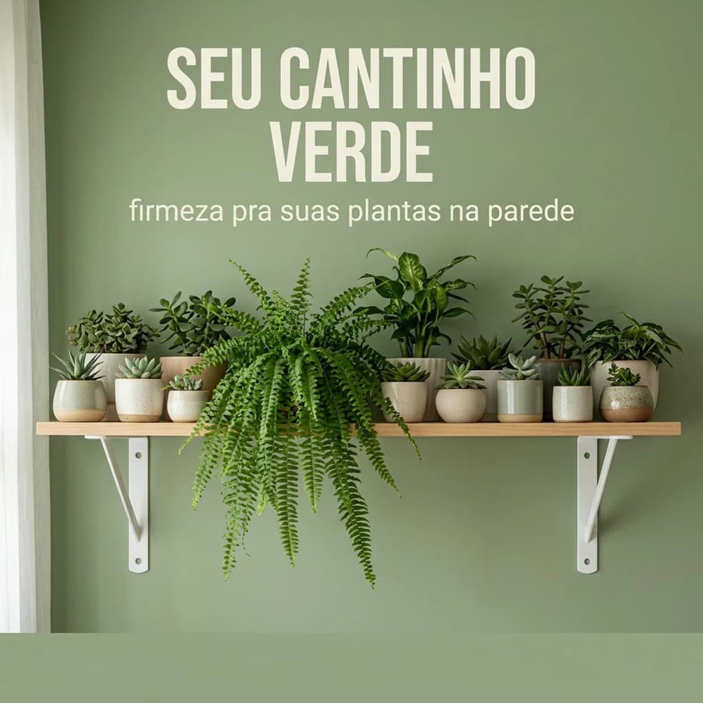 Peça Triangular Mão Francesa Suporte Prateleira Vasos Plantas Suculentas Jardim Vertical Varanda Sala Parede Decoração