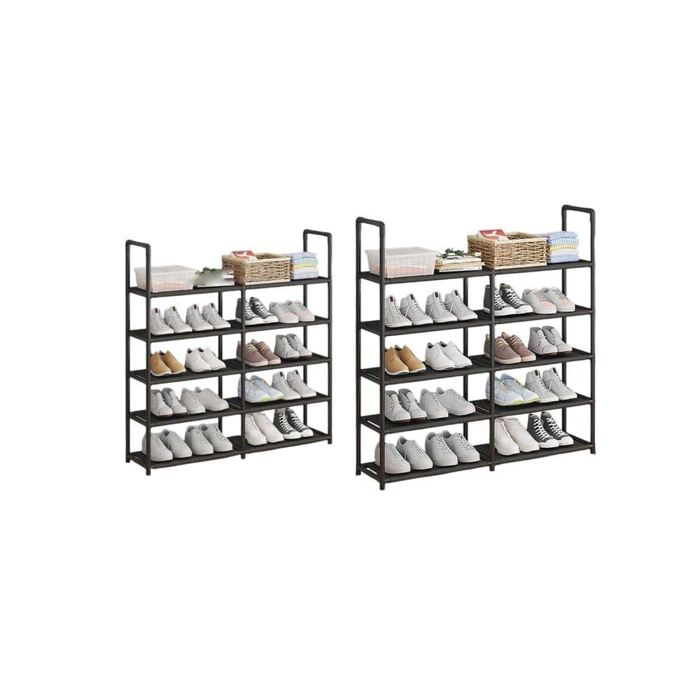 Estante 5 Prateleiras Organizador Quarto Lavanderia Banheiro Closet Cozinha Multiuso Preta