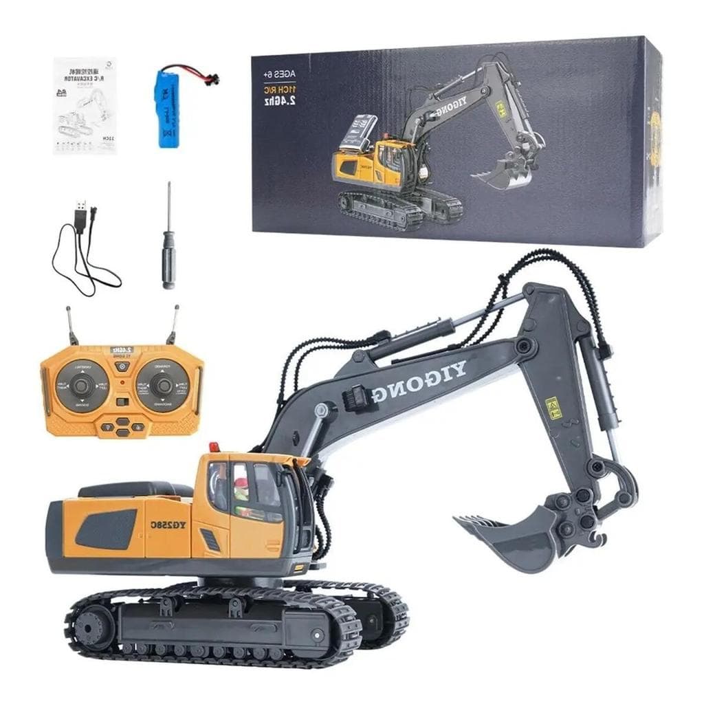 Carrinho Trator Escavadeira 11 Canais Controle Remoto 11ch