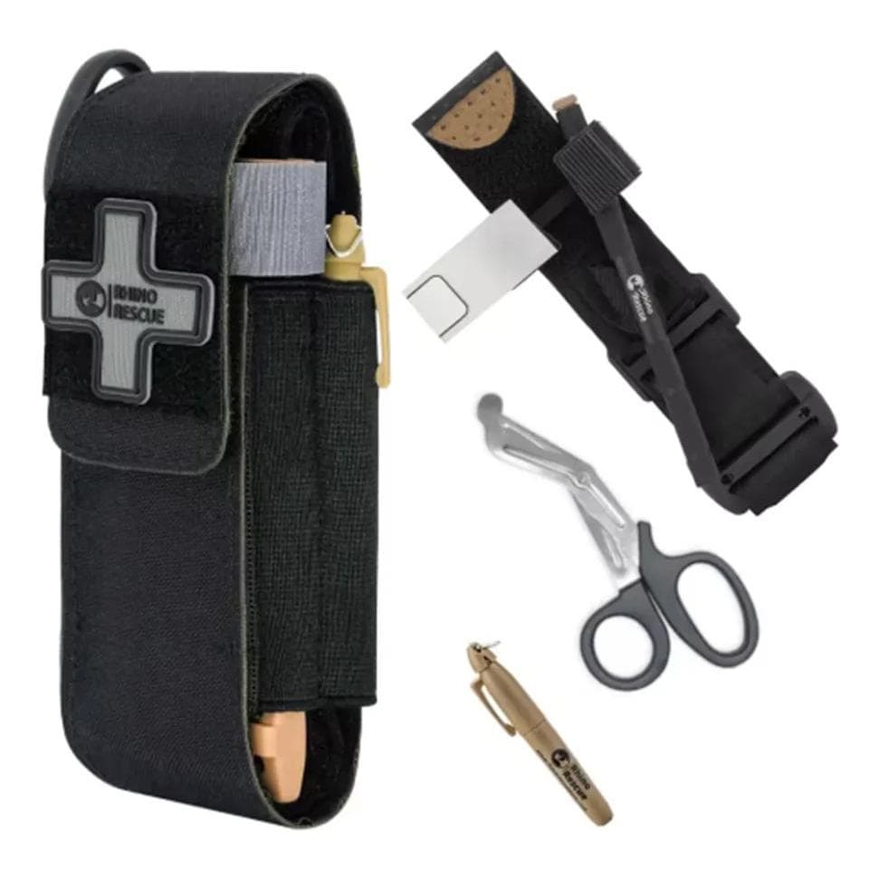 Kit Primeiros Socorros Rhino Tesoura Torniquete Caneta Aph