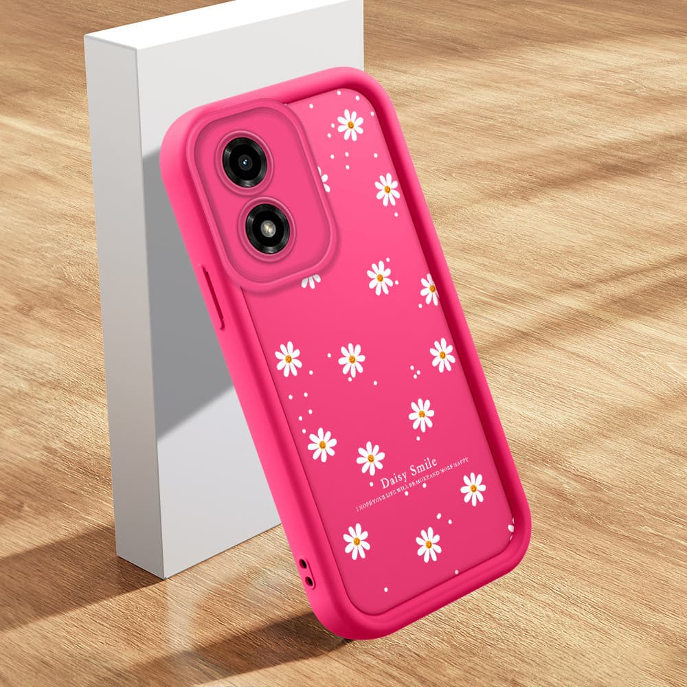 Capa De Celular Anti Choque Para Motorola Moto G04 G04S E14 Capinha Macia Silicone Flores TY 2347
