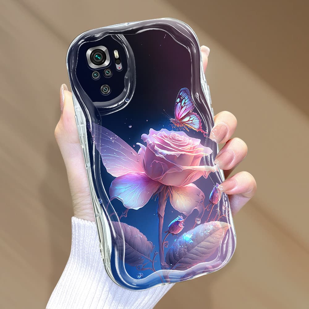 Capa Para Xiaomi Redmi Note 10 10S 4G Capinha De Silicone Macia Protetora Celular Com Textura Ondulada 3308 Case NYW