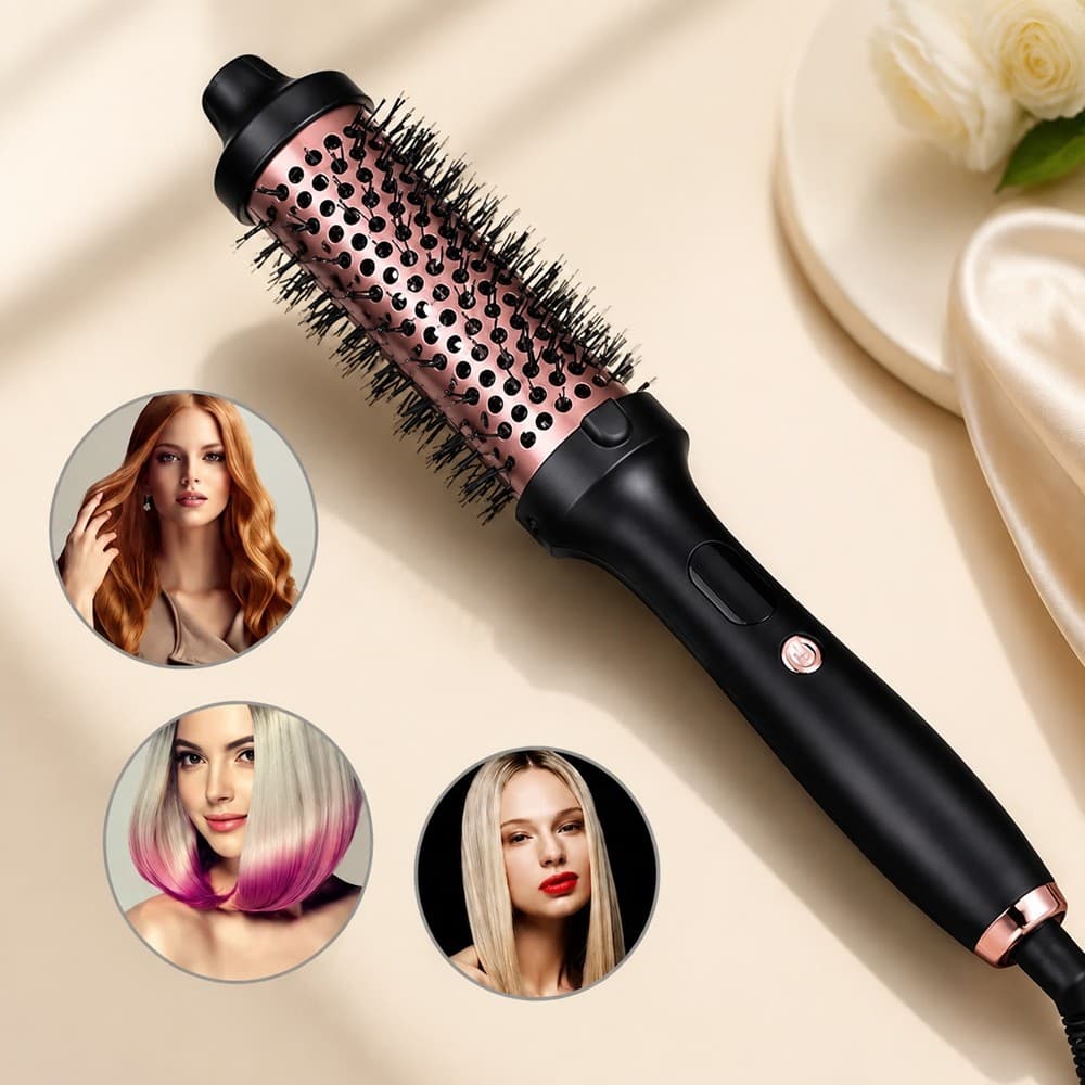 Escova Secadora 110V/220V 2 em 1 Cabelo Liso Brilhante Volume Profissional