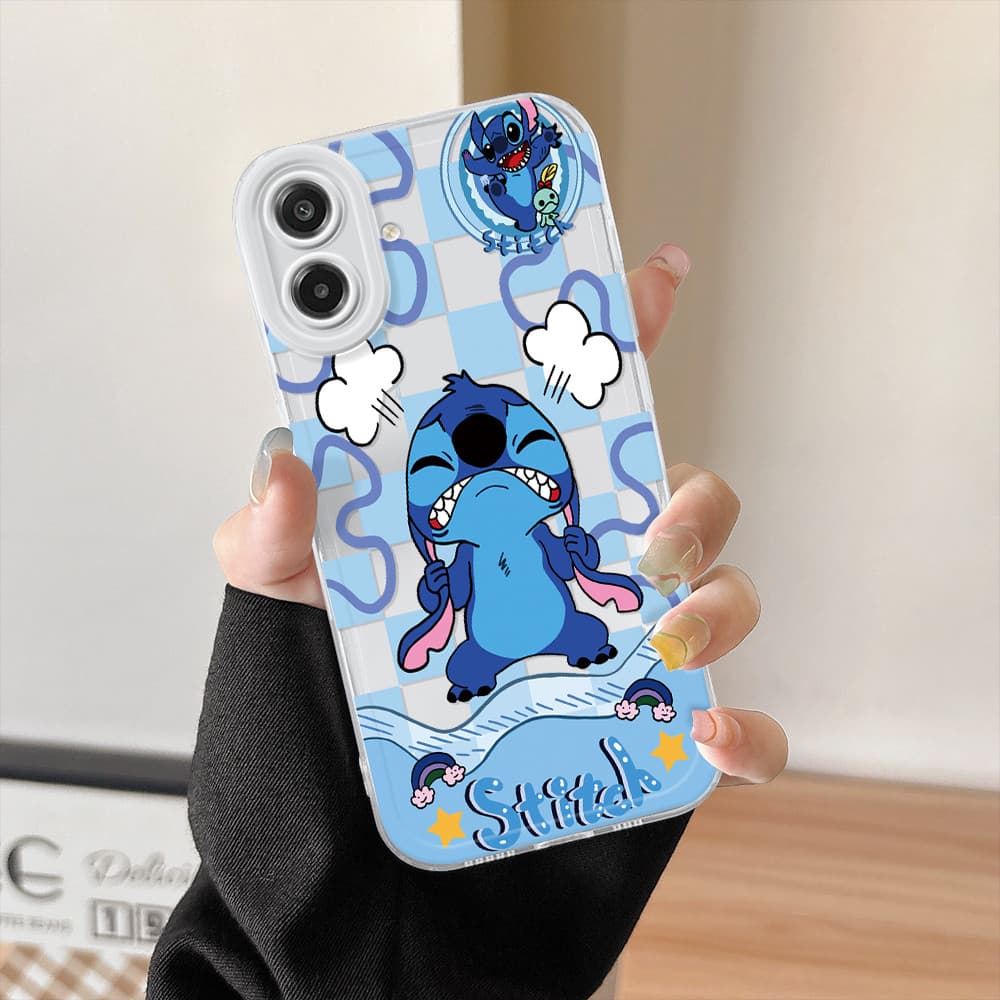 Capinha Stitch Para Samsung Galaxy A07 4G 5G Capa De Celular Macio Simples Transparente Case 0221 TSY