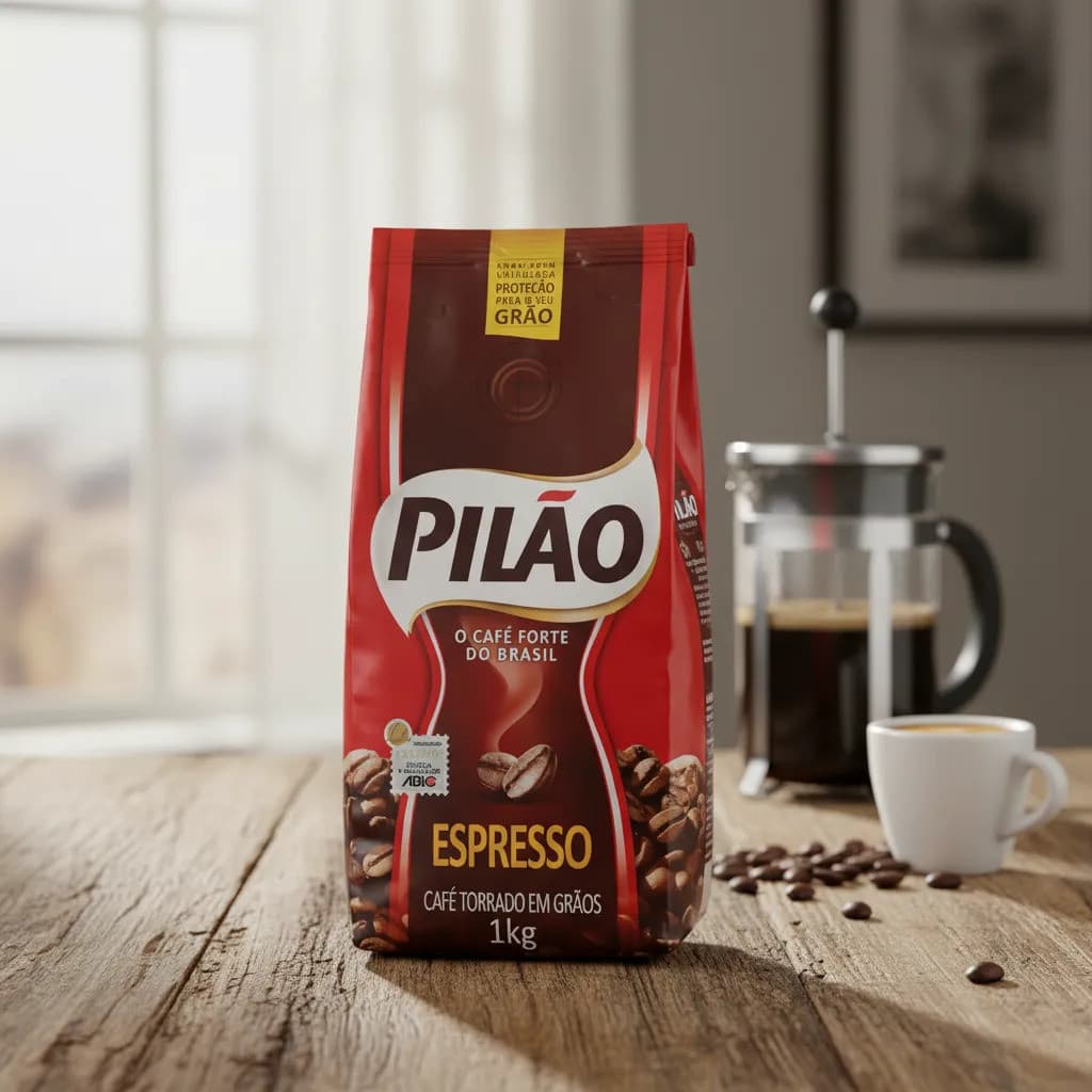 Café Expresso Em Grãos 1kg Torra Fresca Sabor Encorpado Aroma Profundo Premium