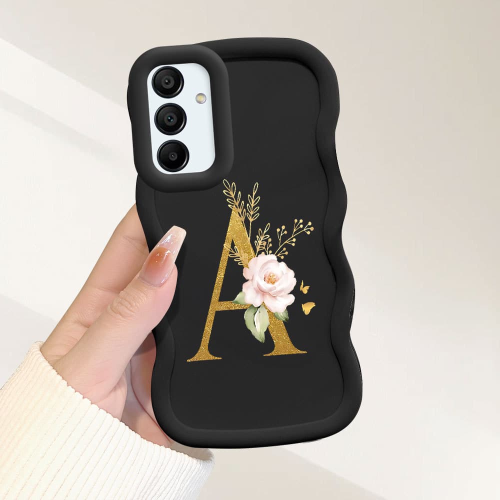 Capa Flores Letra Para Samsung Galaxy A15 4G 5G Capinha Macia De Silicone Celular 0440 MKL