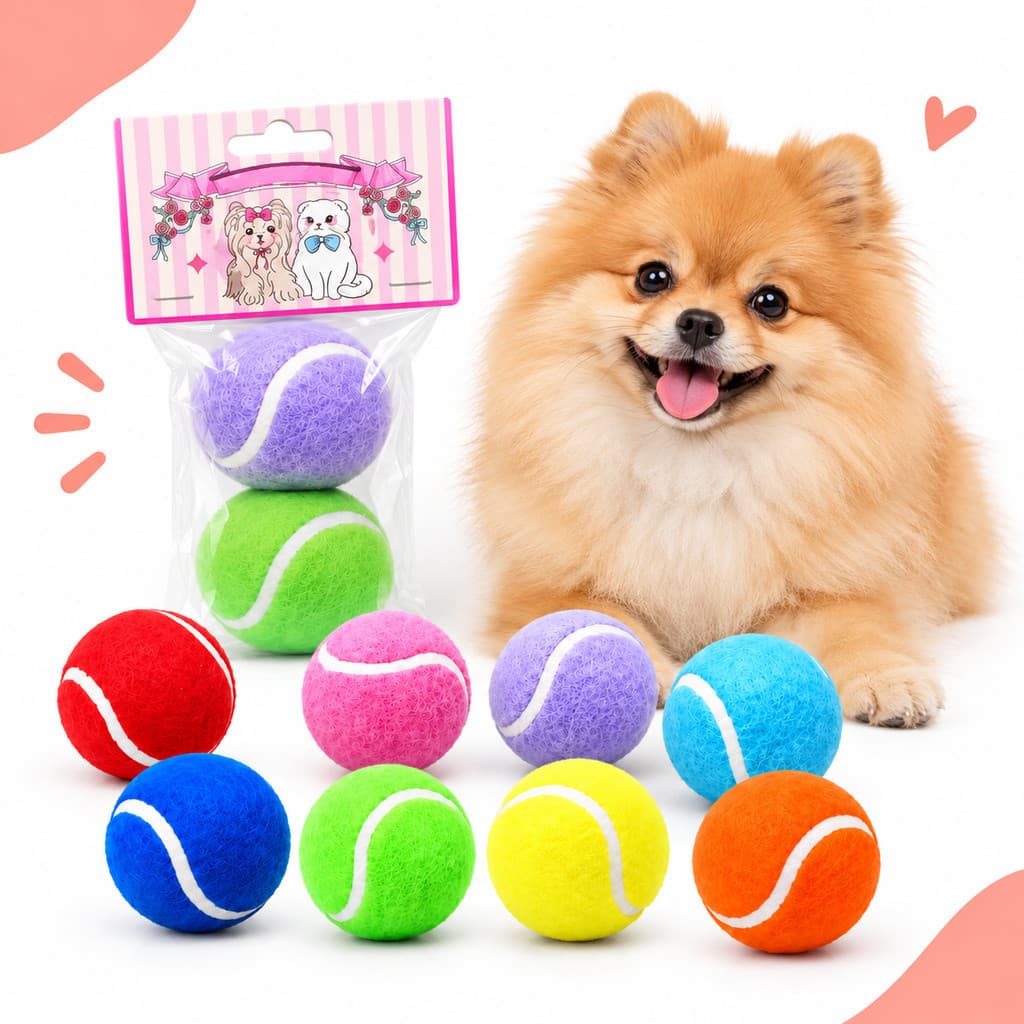 Bola para Cachorro, Bola com Som para Pet, Brinquedo para Cachorro, Bola de Tênis Pet, Brinquedo Interativo