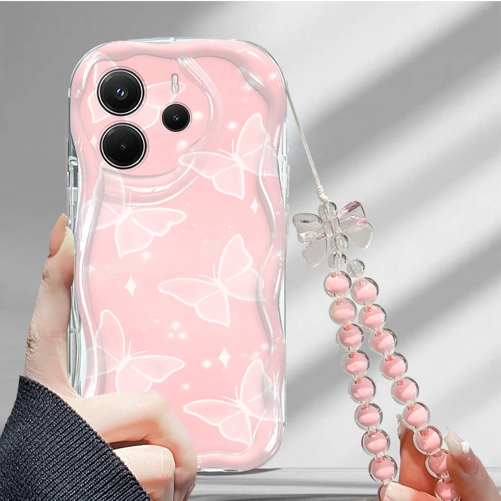 Capa de Celular Com Cordão Para Xiaomi Redmi Note 14 4G Capinha Macia Case BB 0113